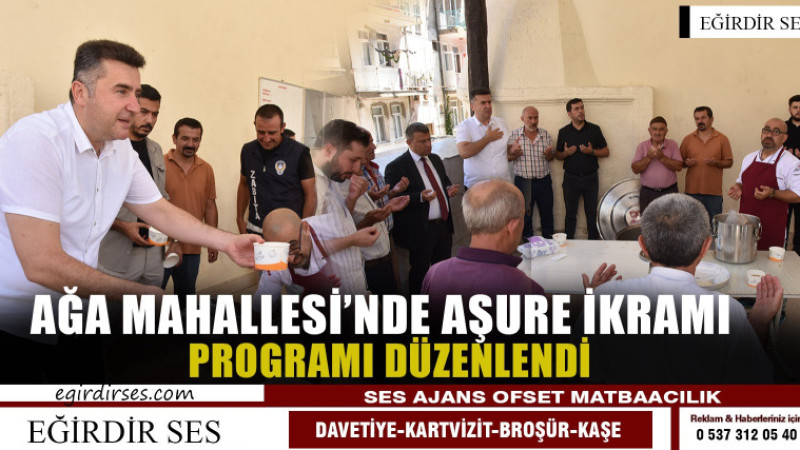 Ağa Mahallesi’nde Aşure İkramı Programı Düzenlendi