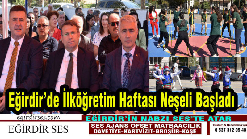 Eğirdir’de İlköğretim Haftası Neşeli Başladı