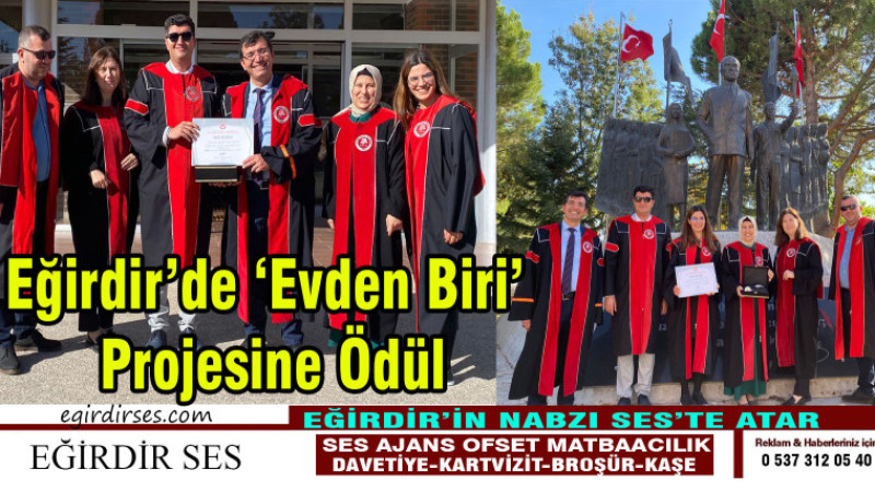 Eğirdir’de ‘Evden Biri’ Projesine Ödül