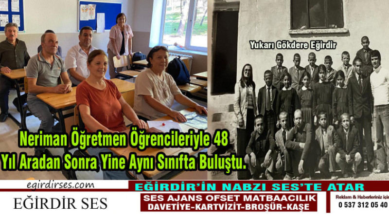 Neriman Öğretmen Öğrencileriyle 48 Yıl Aradan Sonra Yine Aynı Sınıfta Buluştu. 