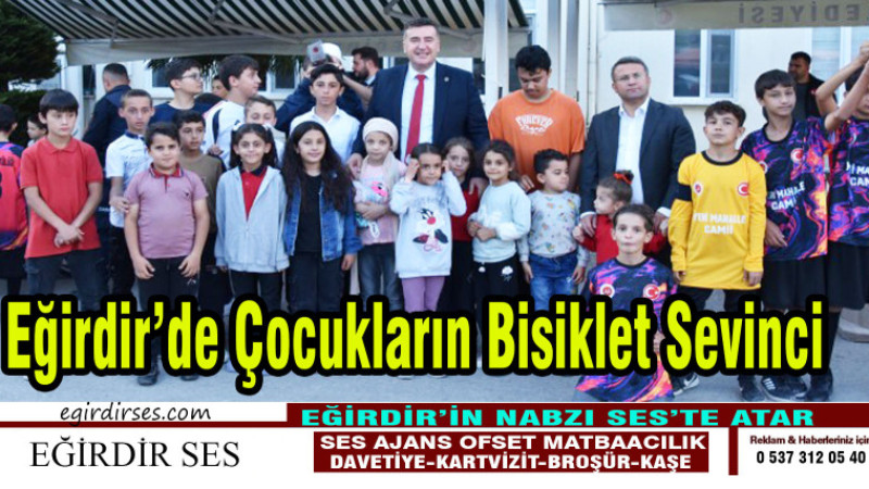 Eğirdir’de Çocukların Bisiklet Sevinci