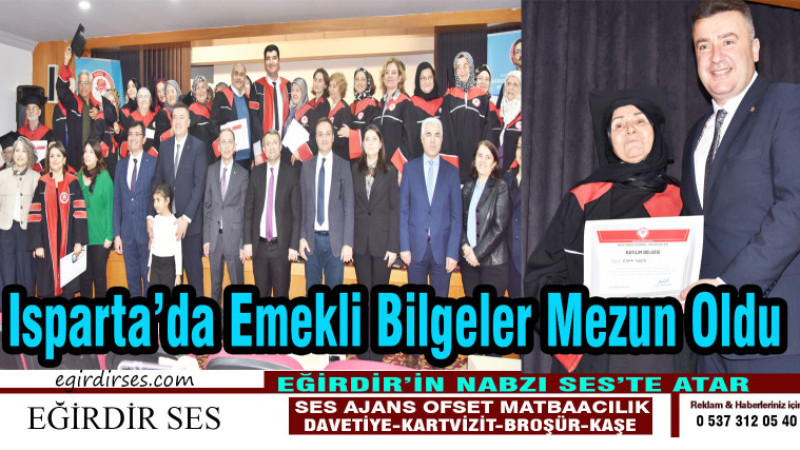 Eğirdir'de  Emekli Bilgeler Mezun Oldu