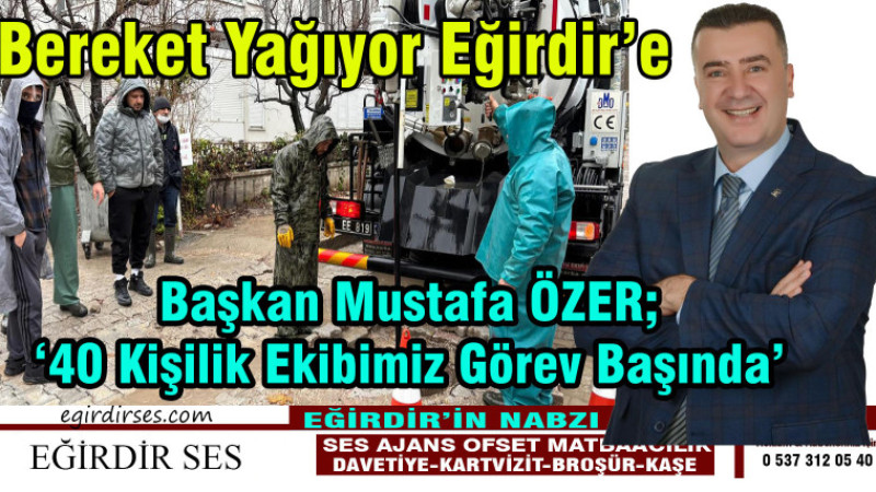 Bereket Yağıyor Eğirdir'e