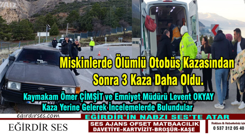 Eğirdir Miskinler’de Trafik Kazası 1 Yaralı