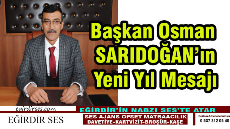 Başkan Osman SARIDOĞAN'ın Yeni Yıl Mesajı