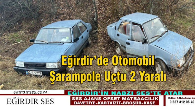 Kontrolden Çıkan Otomobil Şarampole Uçtu 2 Yaralı