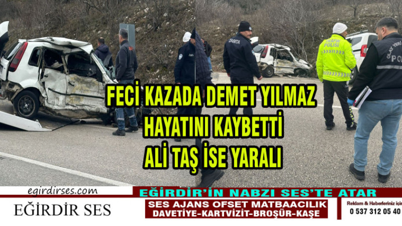 Trafik kazasında 1 kişi hayatını kaybetti, 1 Kişi Yaralı