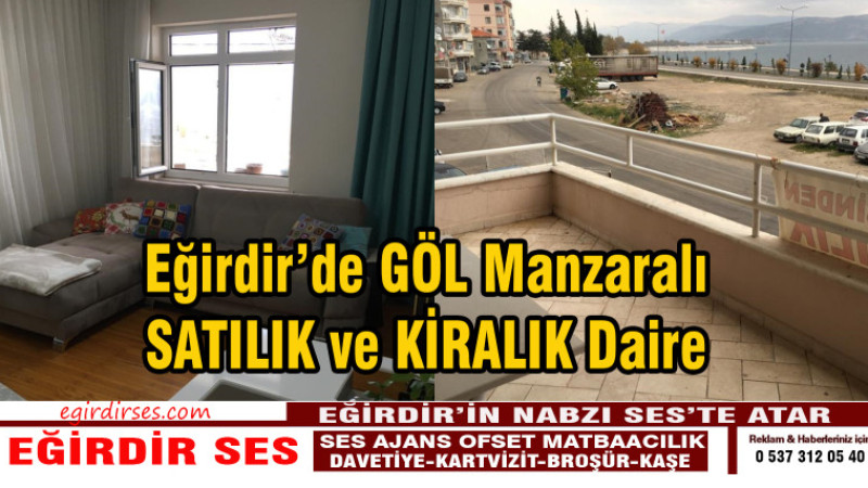 Eğirdir'de GÖL Manzaralı Daire 