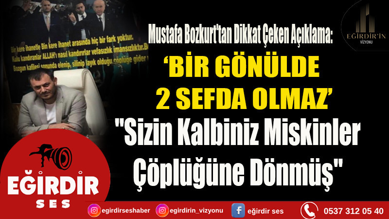 Mustafa Bozkurt’tan Siyaset Gündemine Bomba Gibi Düşen Sözler: 
