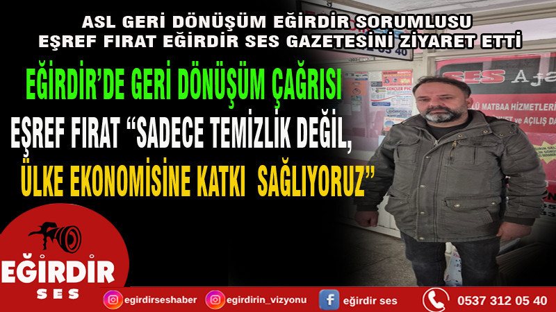 EĞİRDİR’DE GERİ DÖNÜŞÜM ÇAĞRISI