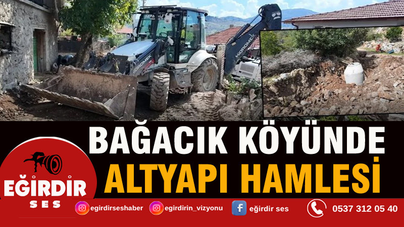 Bağacık Köyünde Altyapı Hamlesi