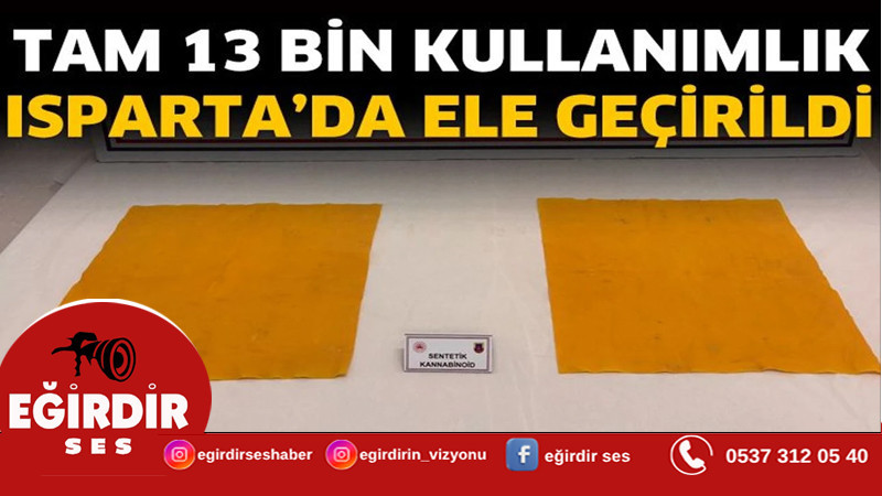 Isparta’da Uyuşturucu Operasyonu: 1 Tutuklama