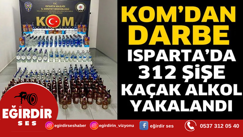 Isparta'da 312 Şişe Kaçak Alkol Yakalandı
