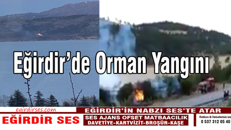 Eğirdir’de Orman Yangını