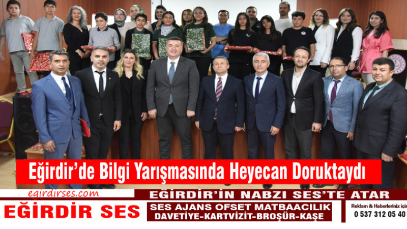 Eğirdir’de Bilgi Yarışmasında Heyecan Doruktaydı