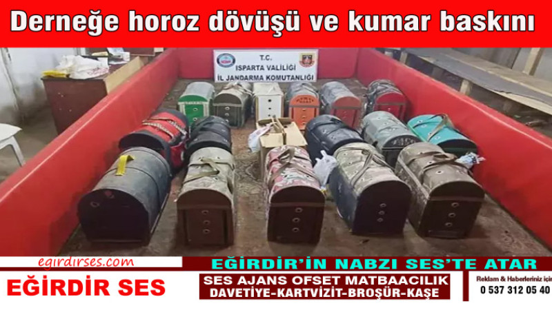 Derneğe horoz dövüşü ve kumar baskını
