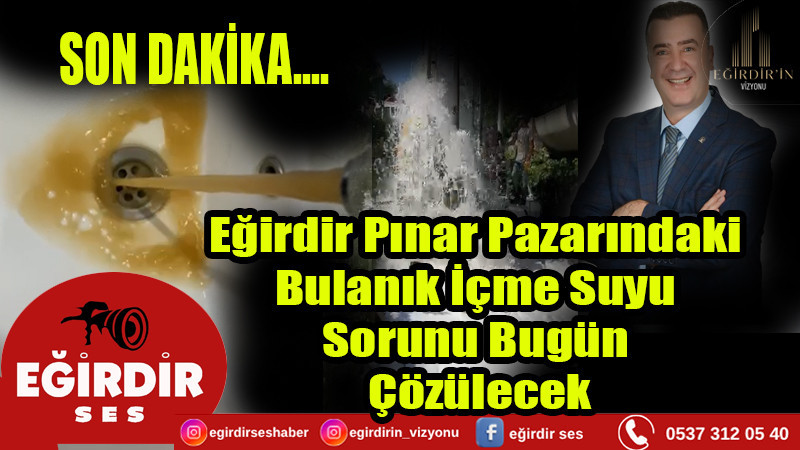 Pınar Pazarındaki İçme Suyu  Sorunu Bugün Çözülecek