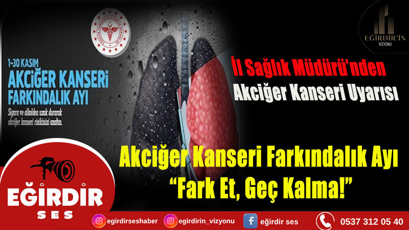 İl Sağlık Müdürü Küçükcoşkun: “Tütün Kullanımı Hayatları Karartıyor”